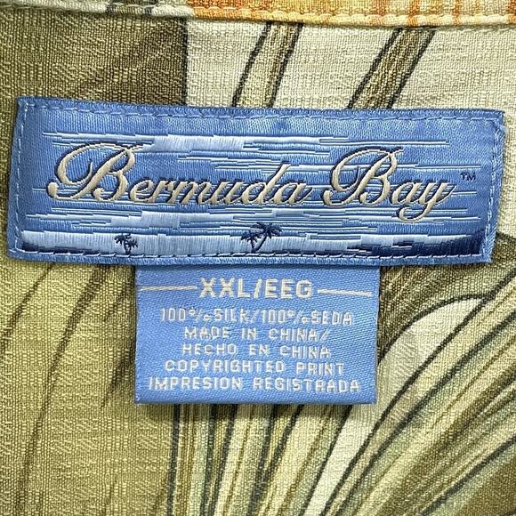 Bermuda Bay Size XXL Hawaiian Shirt 100% Silk Floral Tropical Short Sleeve - Picture 5 of 13